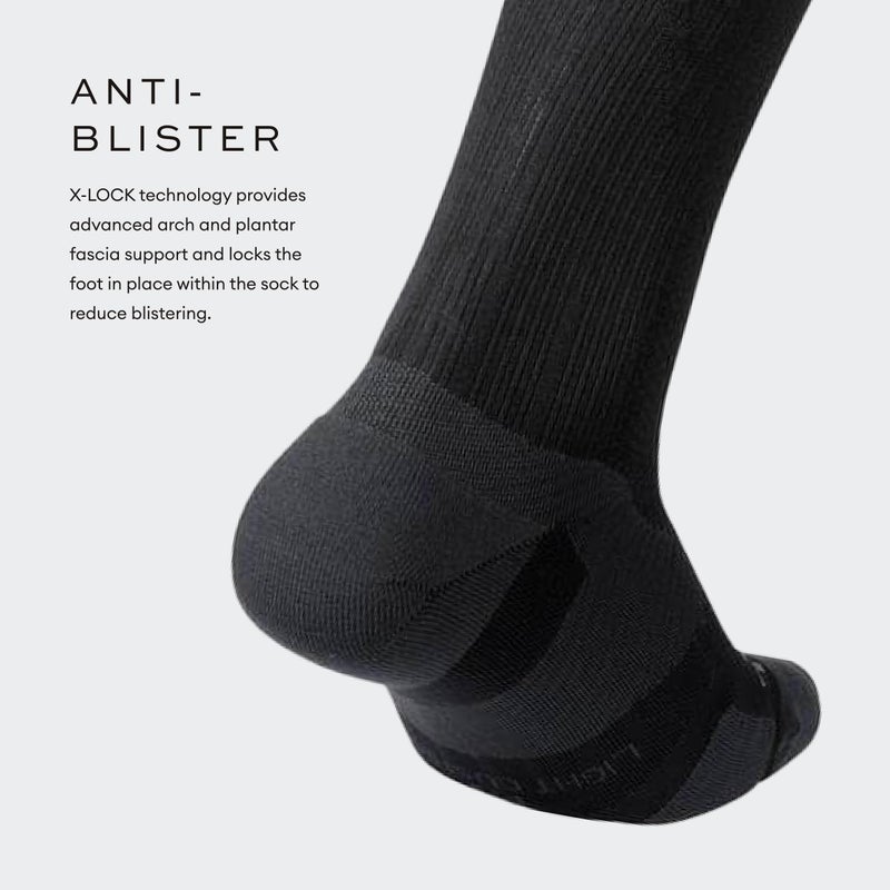 2XU Vectr Full Length Sock, Black/Titanium, L1 - Image 5
